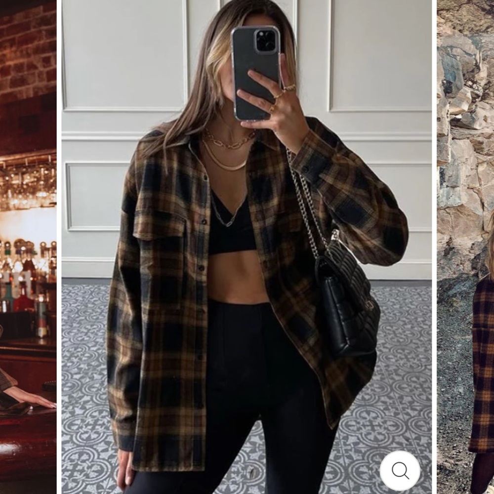 12th tribe fireside mocha plaid flannel